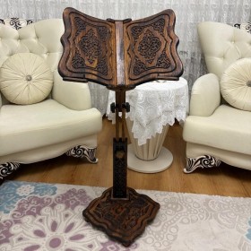 Ahşap Ayaklı Üstü V Rahle Asansörlü - Motifli - Yeni Model